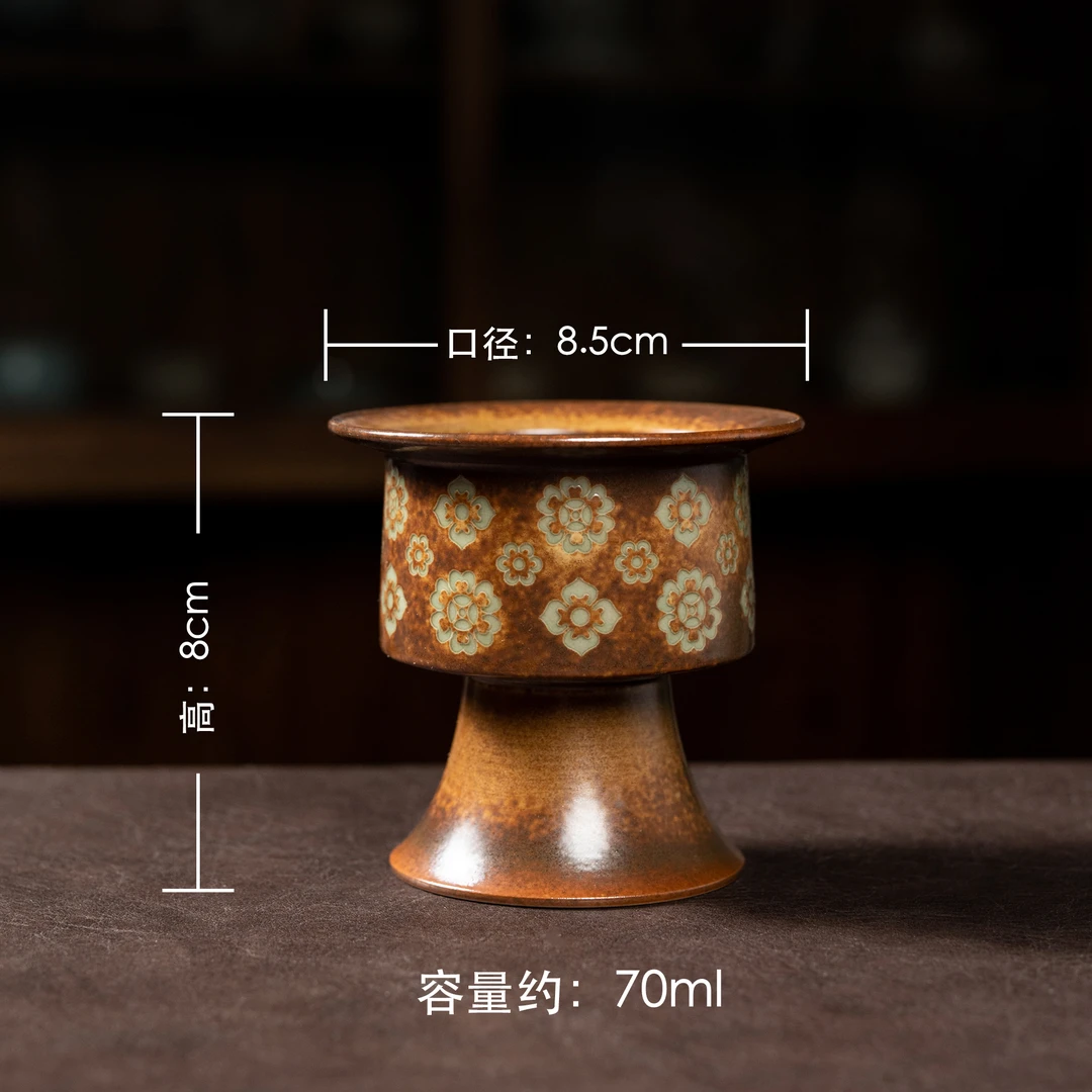 本土斋 青瓷原产地 草木灰宝相花手工行炉 纂香 线香 盘香炉