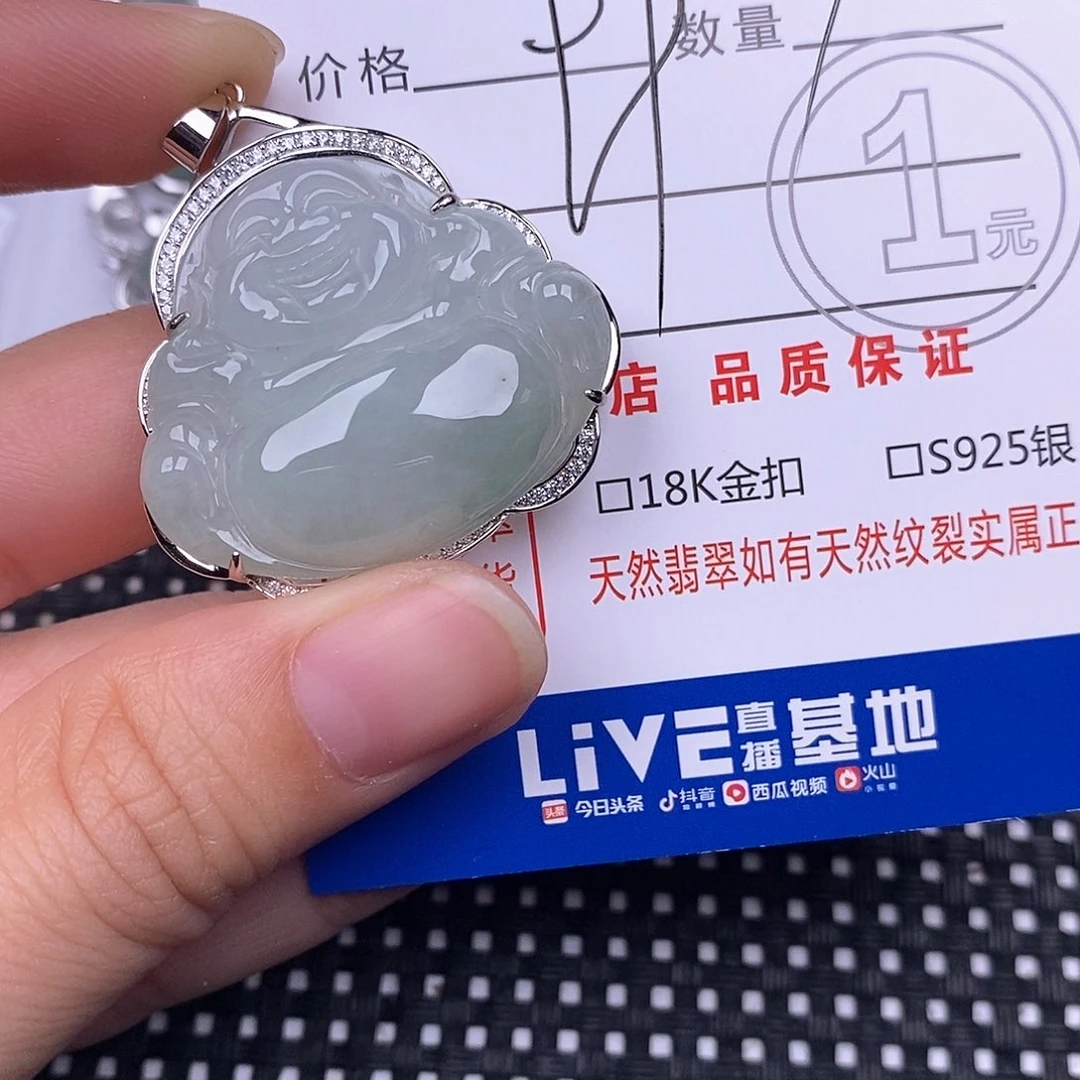 翡翠银S925镶嵌颈饰