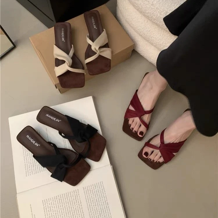 小众高级感法式露趾凉拖鞋仙女鞋外穿2025年夏季新款气质舒适凉鞋