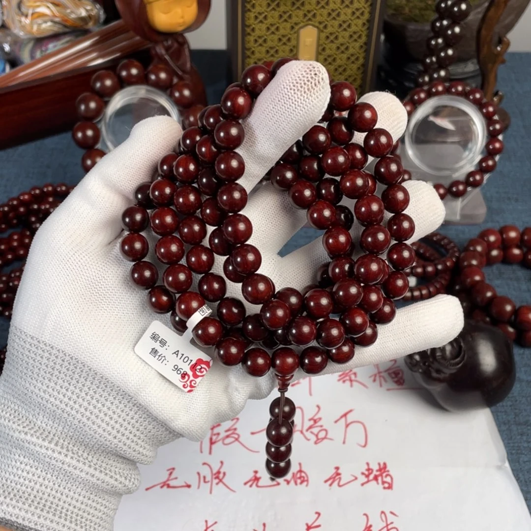 成***腾小叶紫檀手串/手链1.0#108颗，泥料原汁原味