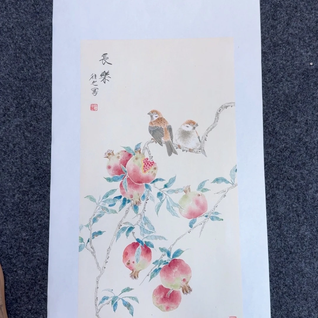 国画国画作品纯手绘山水花鸟