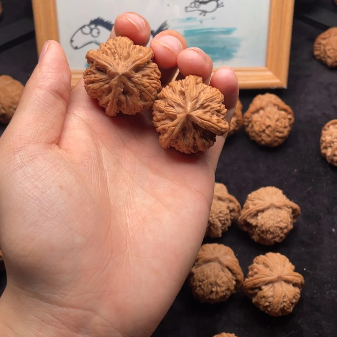 【闪购商品】文玩核桃把件文山人字三六