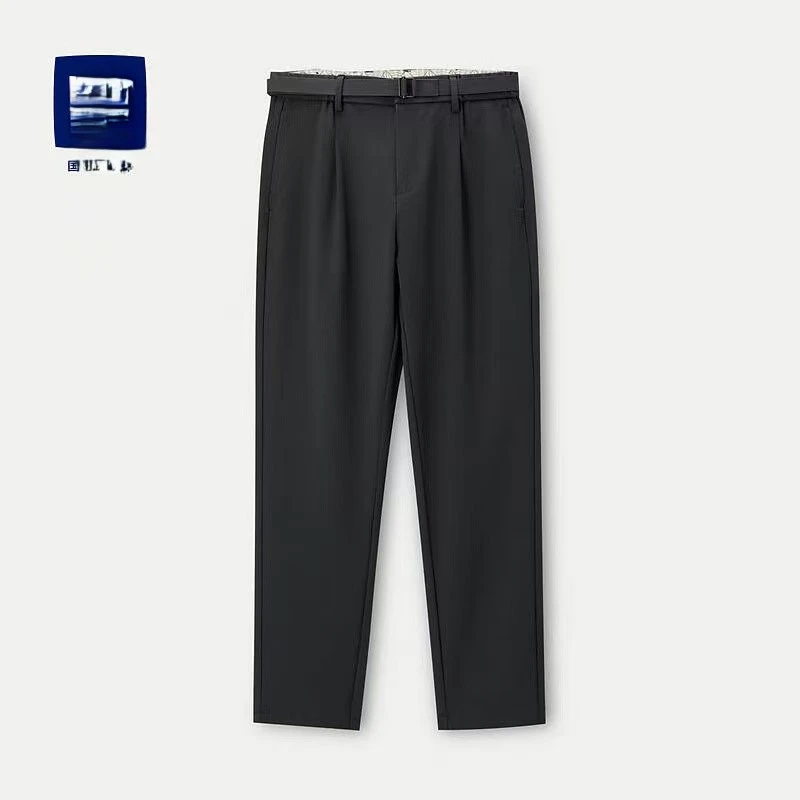 【尾货】H家品牌休闲裤男士简约春秋黑色时尚百搭舒适