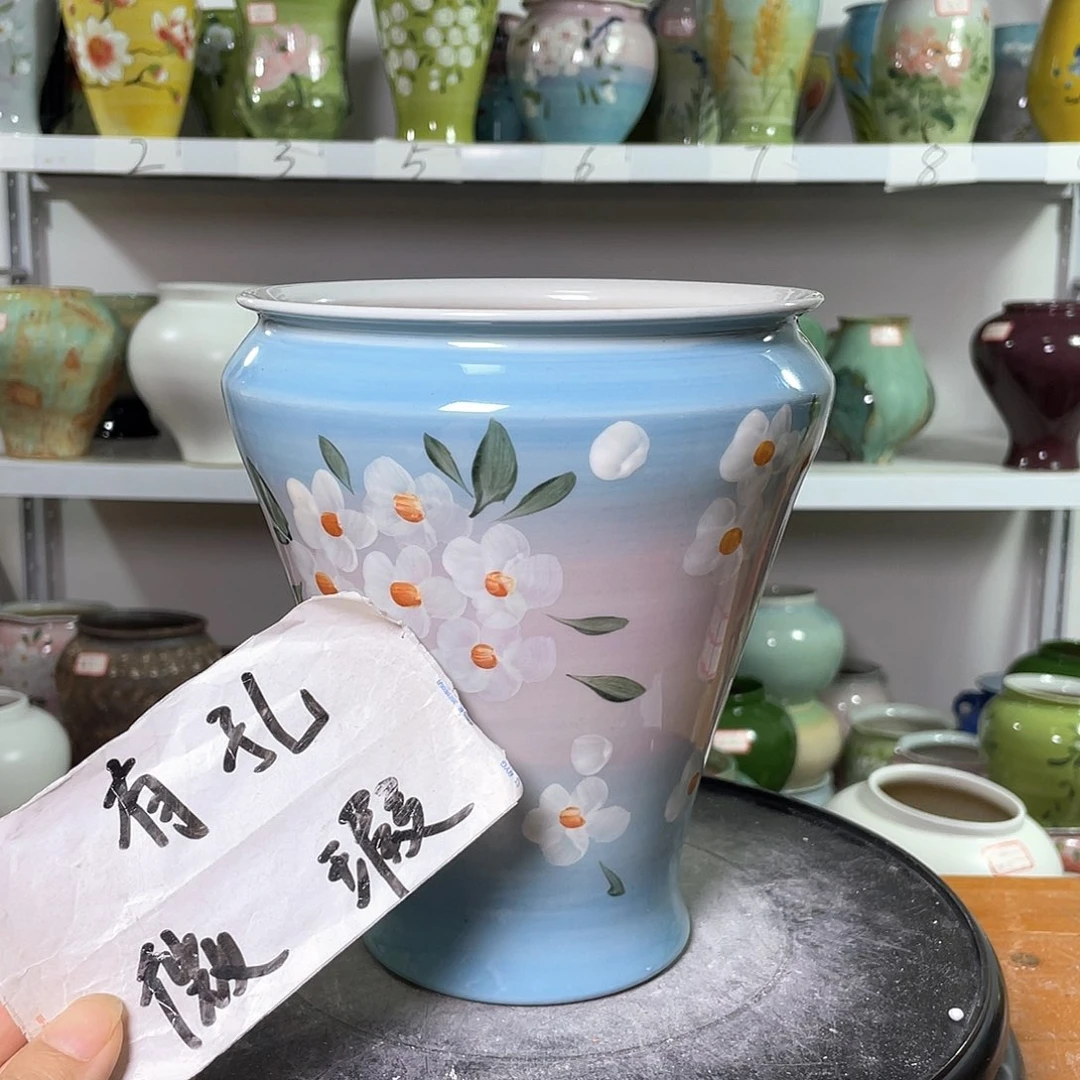 景德镇陶瓷花盆微瑕236