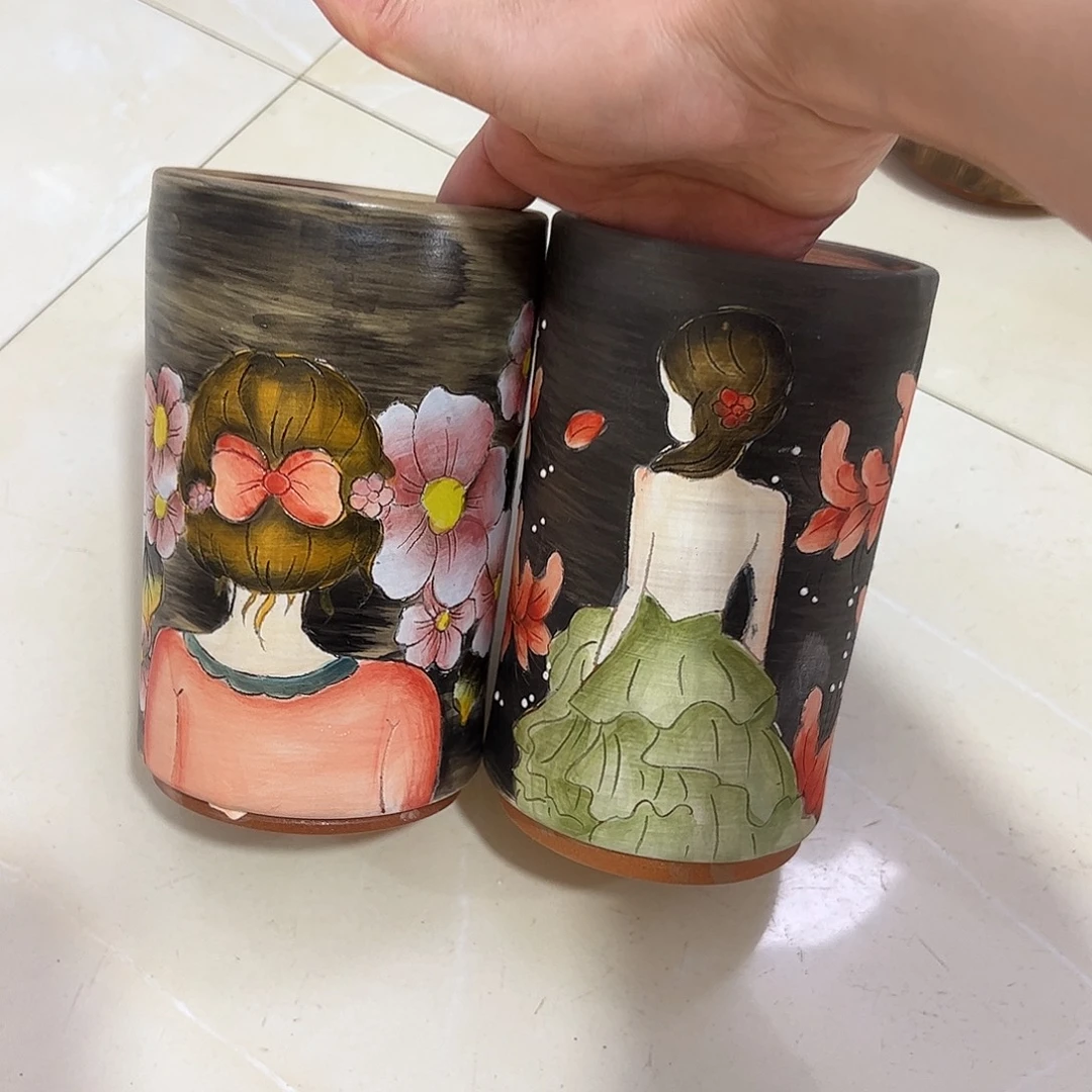 景德镇炫彩手绘口8.5高15.5