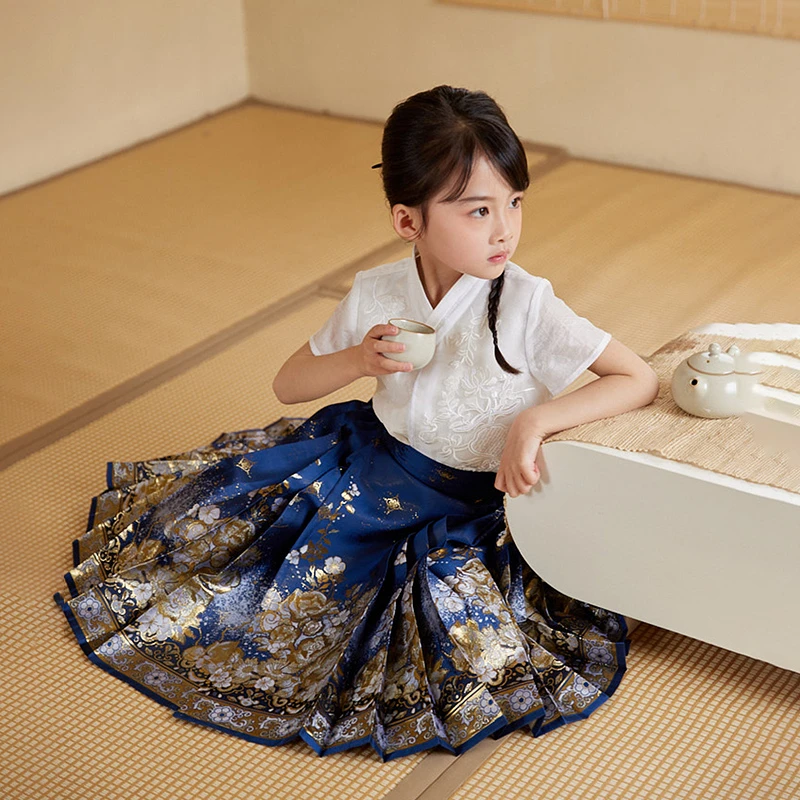 西子问女童汉服【槿兮】四季款儿童明制改良中国风马面裙