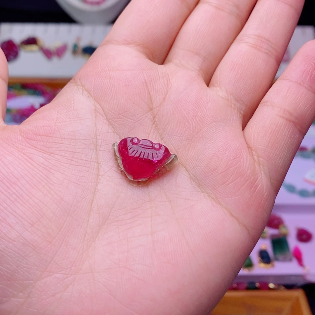 颈饰未镶嵌碧玺西瓜吊坠m