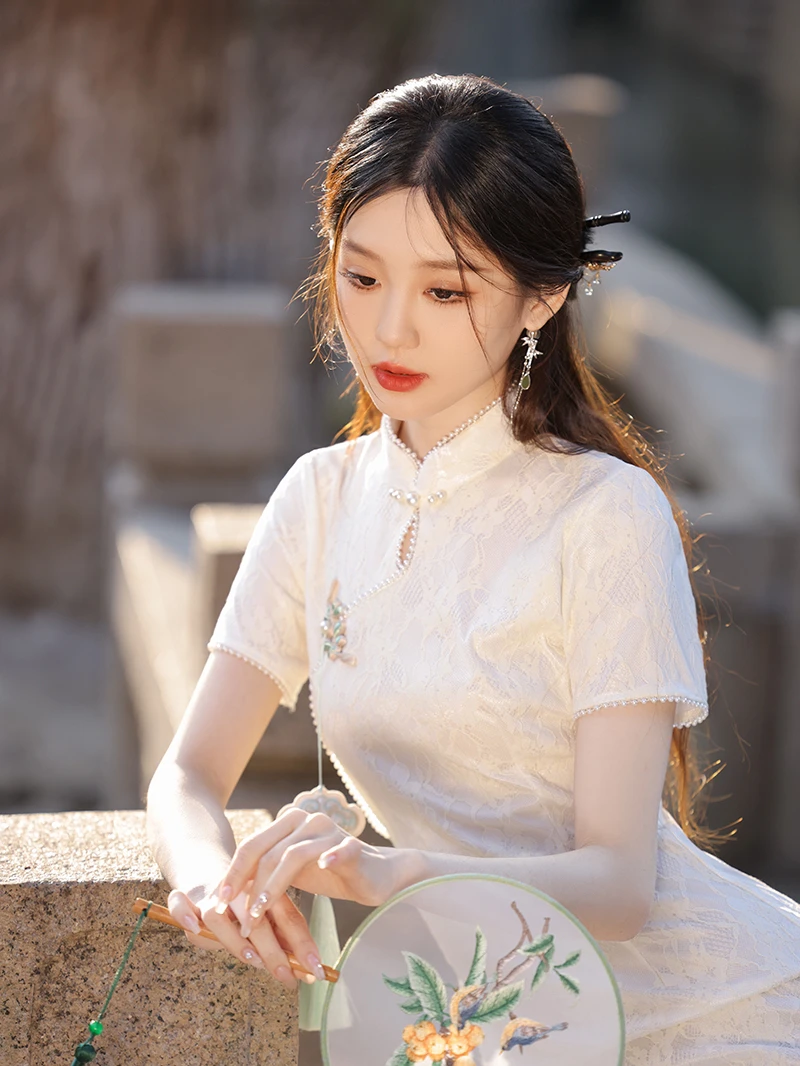 199 年轻款花扣流苏|月华|旗袍(微瑕染色款，介意的不要拍)