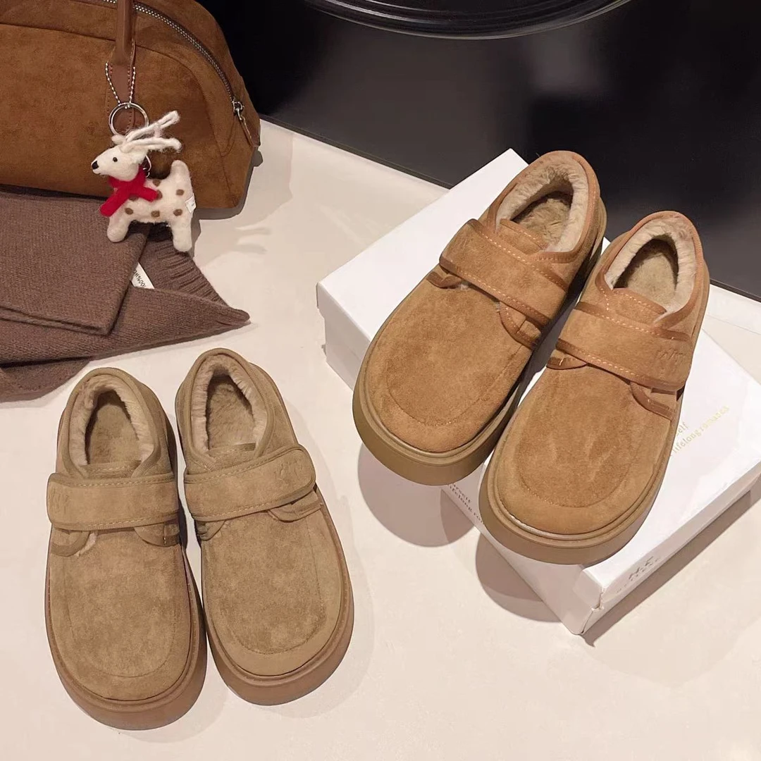 113-28女士金丝绒厚底磨术贴板鞋2024新款韩版秋冬百搭休闲鞋