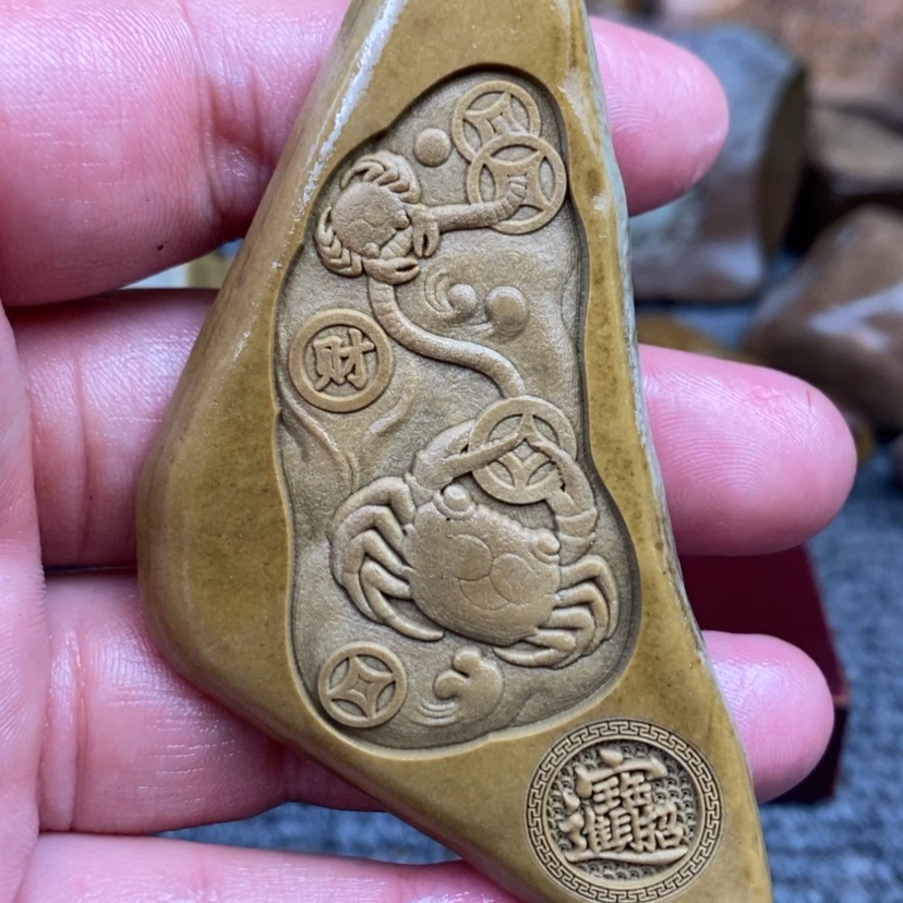 【闪购商品】原石雕刻手把件