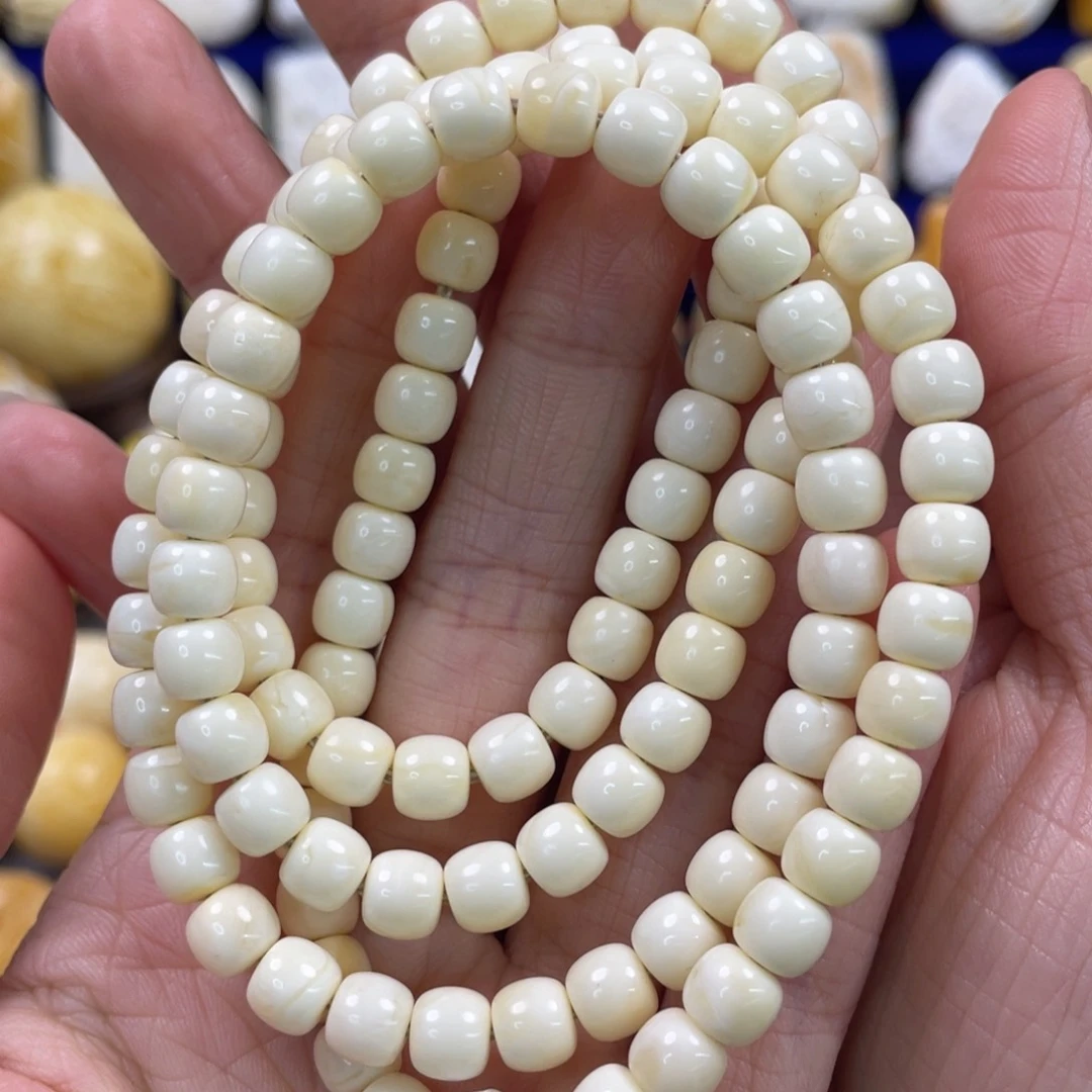 蜜蜡裸石未镶嵌琥珀蜜蜡108卡6.5mm