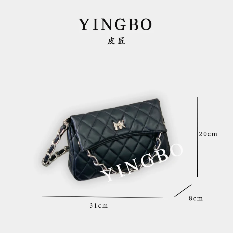 【英柏甄选】FES-5128-黑色 然与纯小众设计感时尚单肩百搭女包