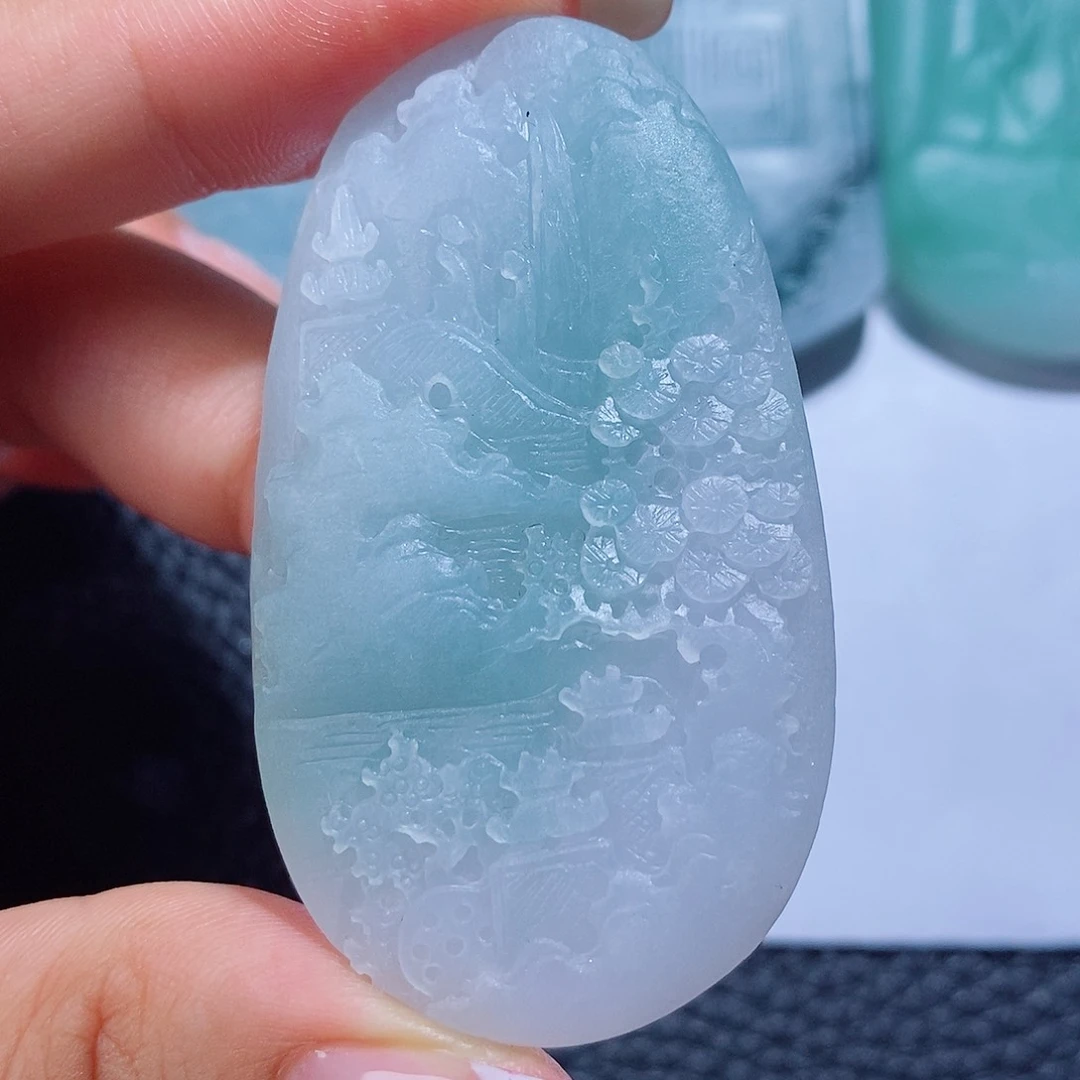 定制翡翠未镶嵌付款后联系客服确认抛光