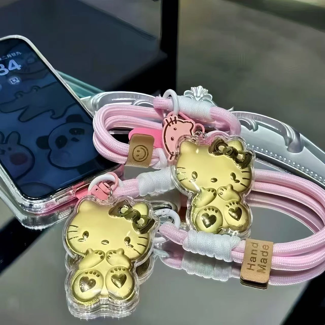 含金工艺品helloKitty钥匙扣手机挂饰KT猫包包挂饰送女友节日礼物