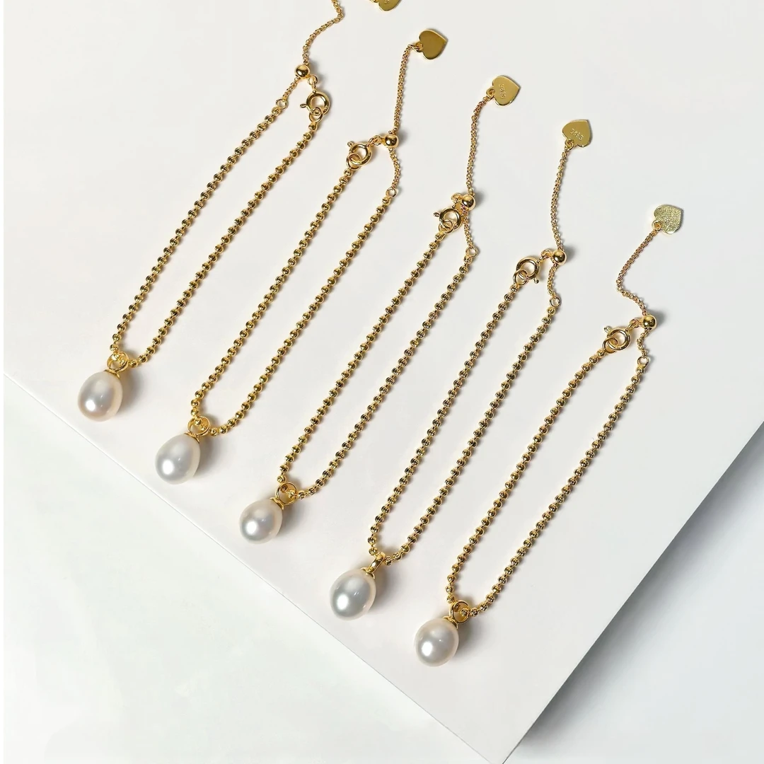 依俐西雅G135复古小众设计感淡水珍珠手链9-10mm 多样性发一