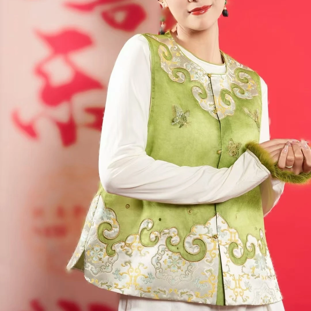 SMOKE REALIZATION/烟悟烟悟宋锦刺绣马褂古风中式