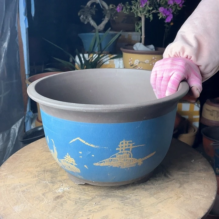 紫砂宜兴紫砂蓝山水30