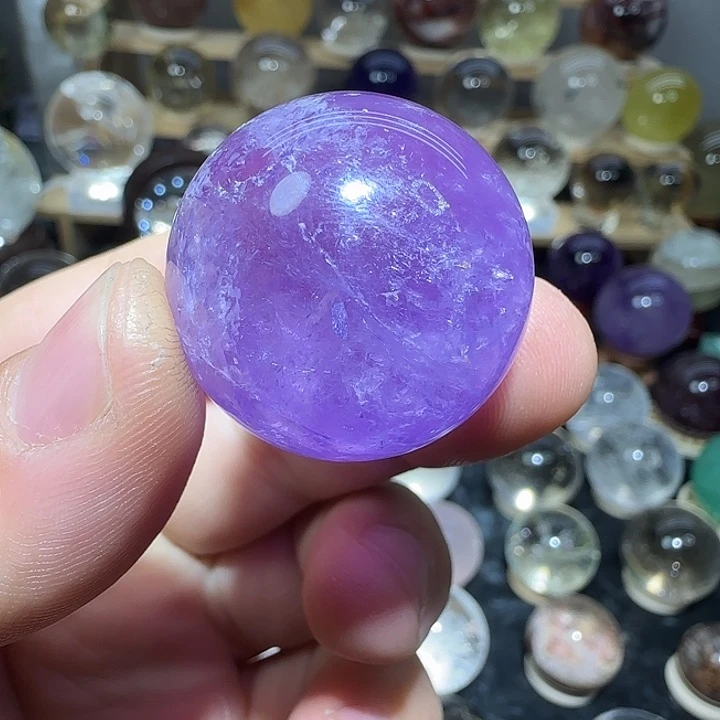 水晶珠宝半成品未镶嵌紫水小球