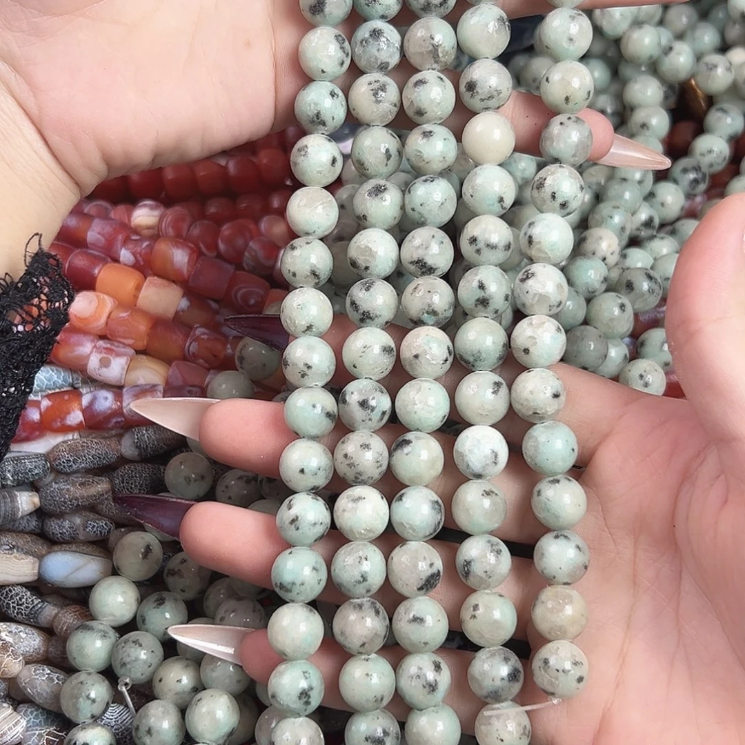 玛瑙/玉髓合金珠宝半成品a171 10.5m 薄荷玛瑙一条