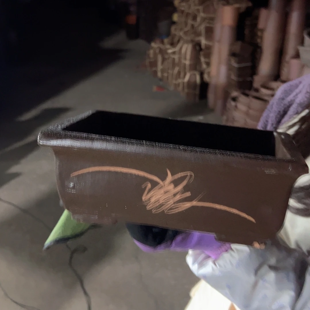 26棕色马槽花盆花盆花盆