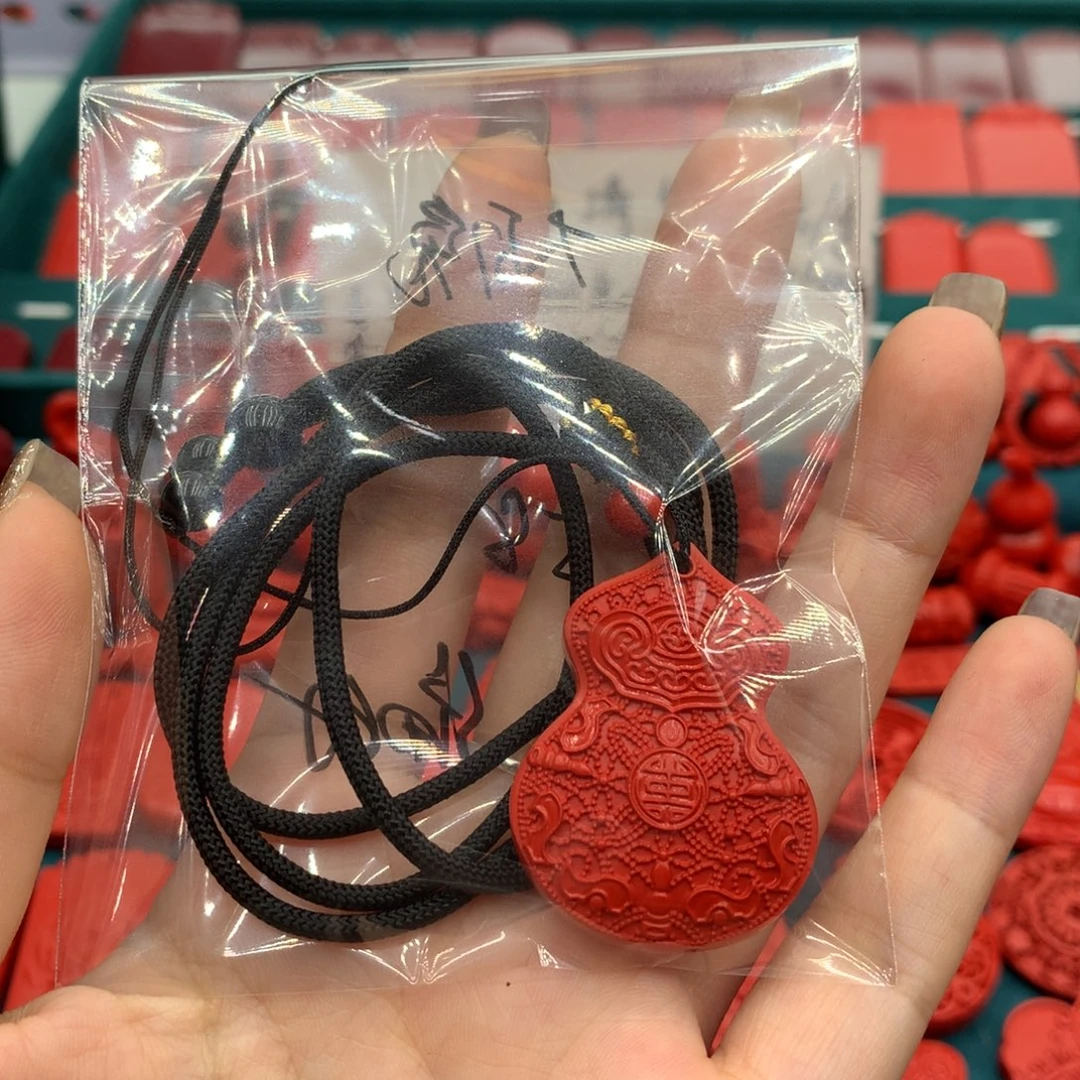 大****天然辰砂红砂葫芦吊坠
