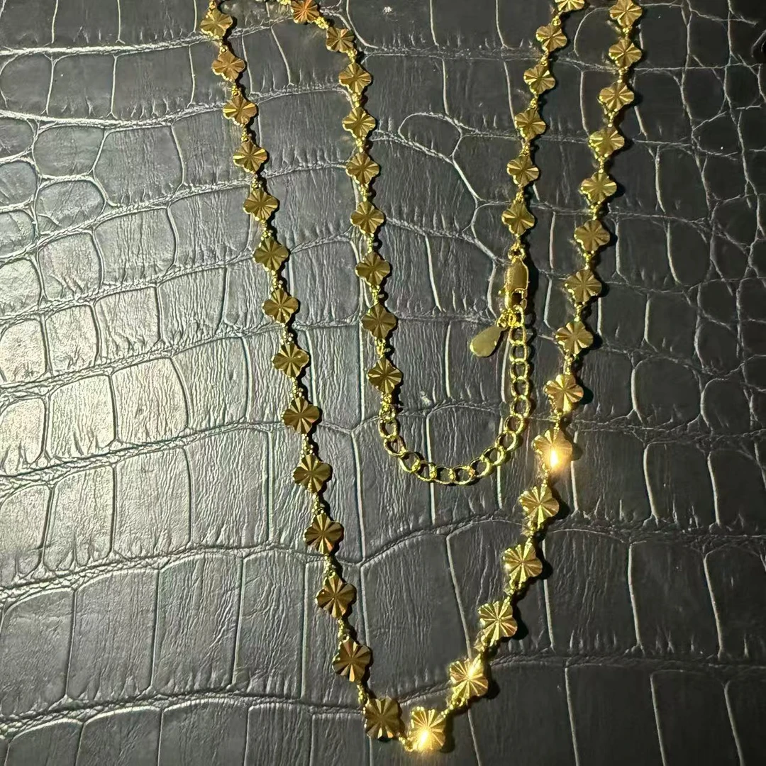 吊坠足银 收藏级轻奢气质简约精致黄色项链ys62806