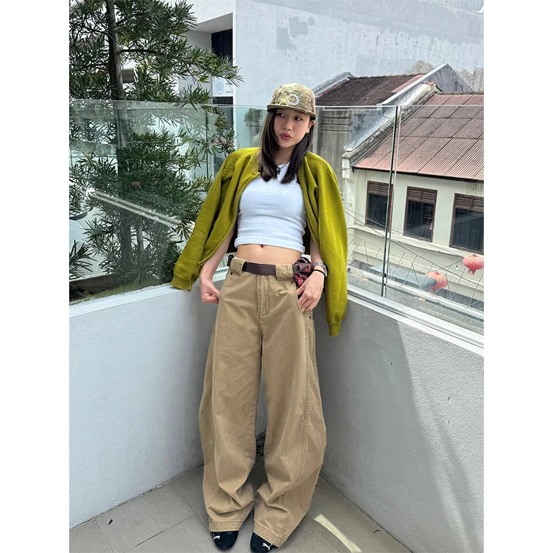 川川也CCYE美式复古弯刀工装裤男女宽松休闲街头长裤休闲裤子