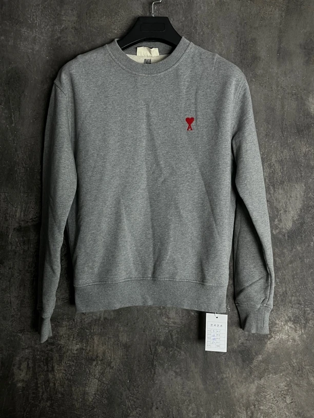 全新未使用 AMIPARIS S码*1/刺绣小爱心Logo圆领卫衣/01480