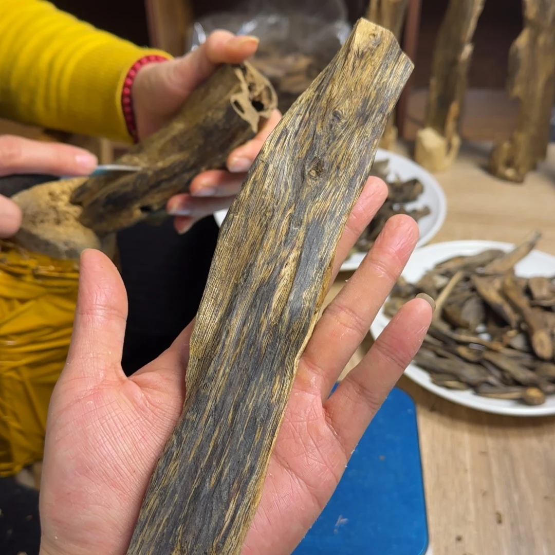 沉香碎屑沉香绿棋楠沉香原料虫漏62克