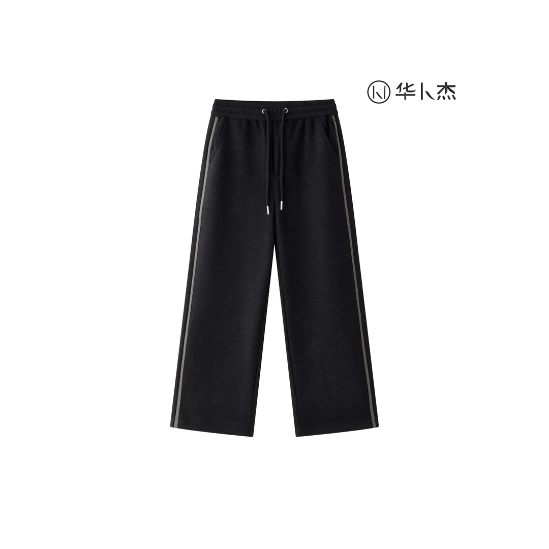 华人杰新款加绒阔腿裤显瘦长裤时尚爆款休闲裤垂感加绒直筒裤