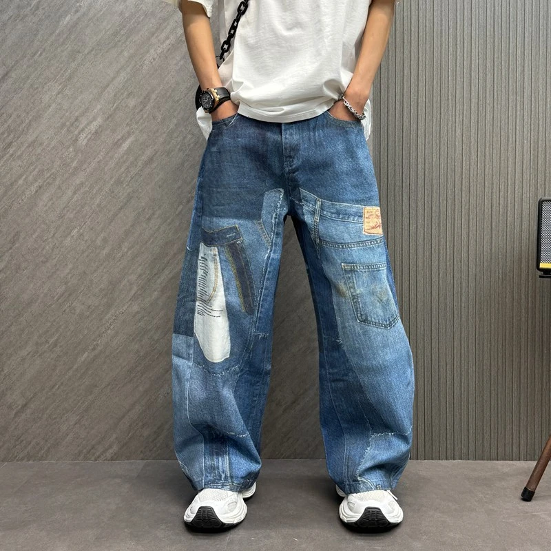 DAFIFY男装美式休闲复古潮流水洗男美式男款秋季水洗牛仔裤