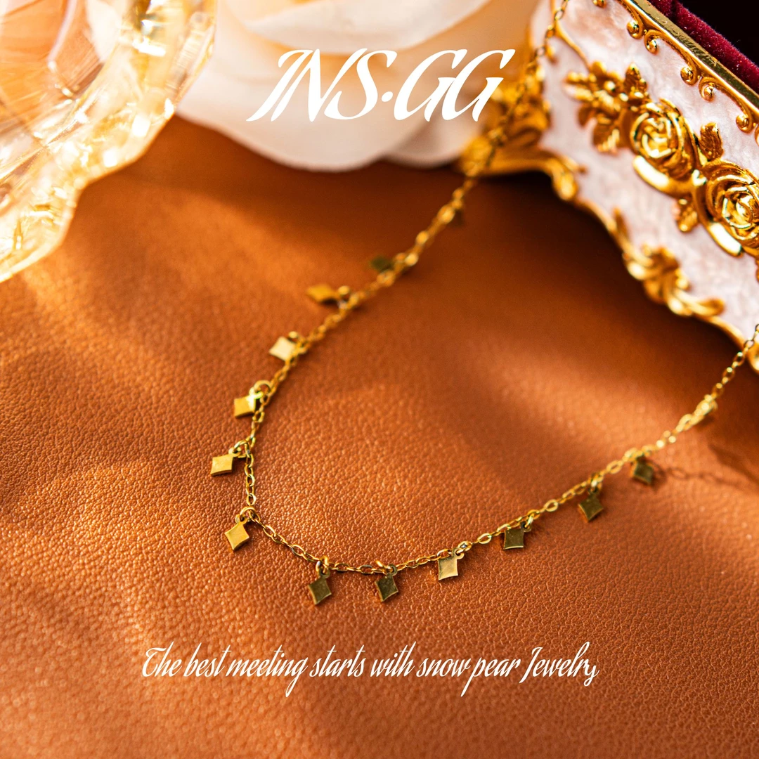 钛钢项链 【INS · GG】钢 ♠ 波光粼粼 时尚百搭 X019 项链·短款