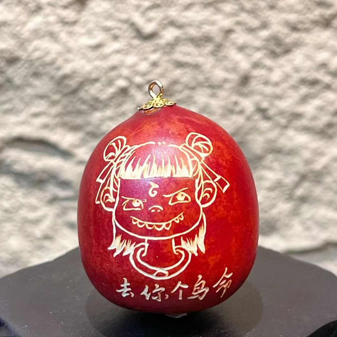 非遗大漆手工雕刻天然葫芦文玩福禄摆件天然葫芦