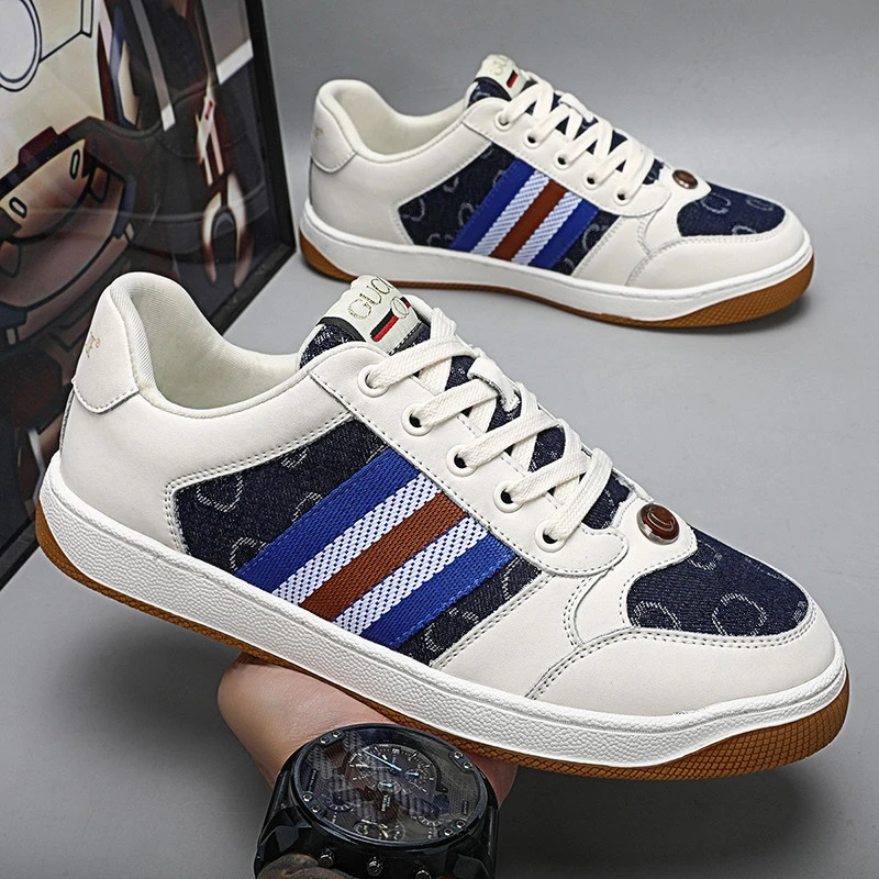 奥顿思兰迪轻奢欧货网红脏脏鞋情侣小白鞋老花板鞋时尚拼色小脏鞋