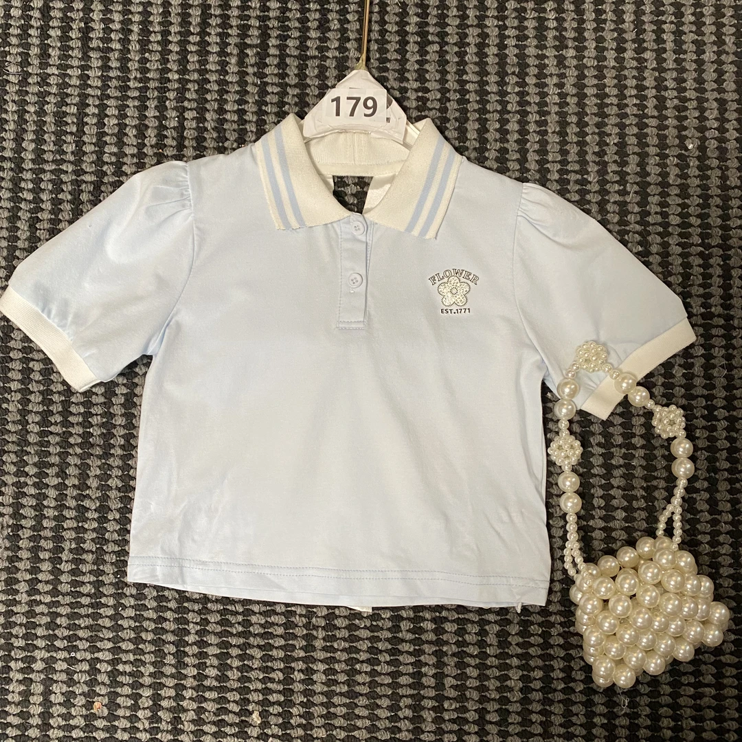 【179】-女童学院风套装夏季2025新款儿童服装卡通两件套439
