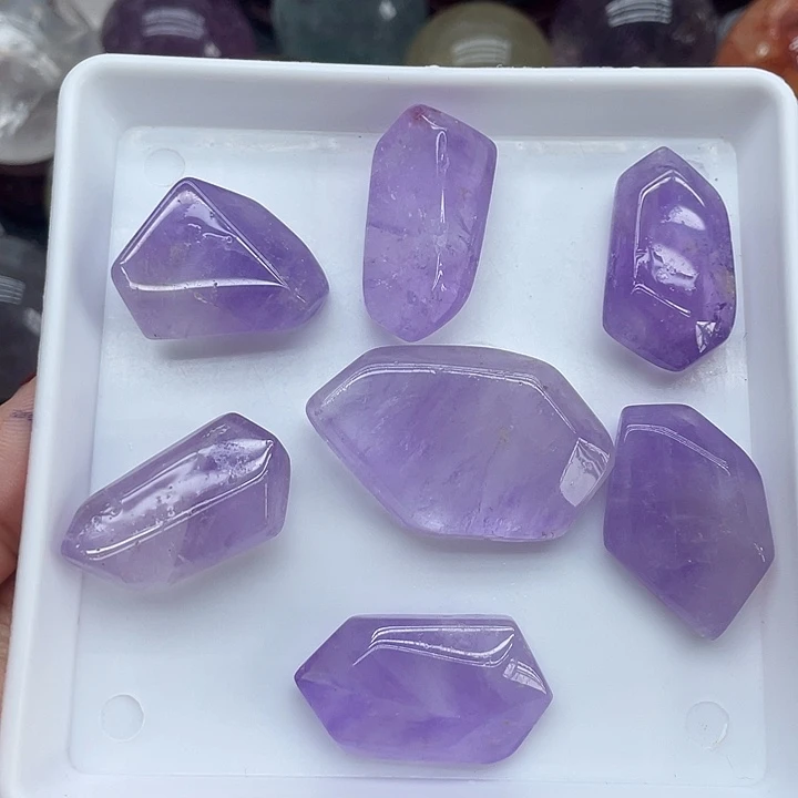 水晶未镶嵌珠宝半成品24紫水晶随行