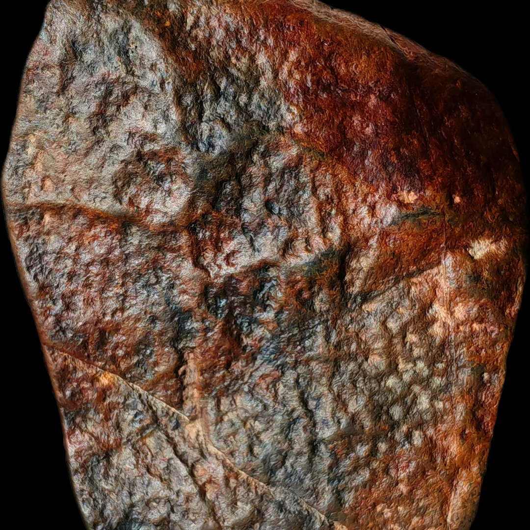 火星碳质无球粒天玄石摆件，重量97克，强磁性，铁含量大于百分之12。