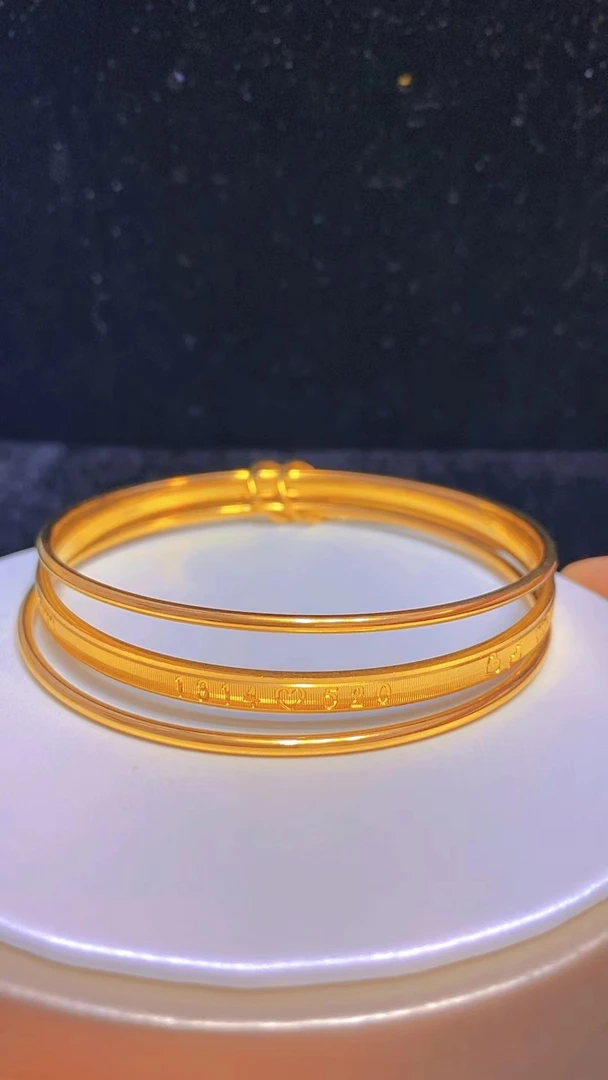 F高定520三圈手镯气质时尚百搭简约经典