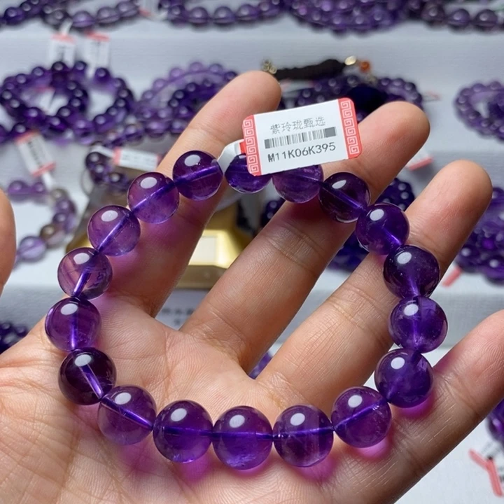 水晶手链未镶嵌天然紫水晶