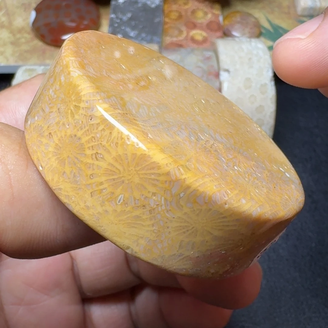 硅化玉天然有机玉石保真色手镯芯未镶嵌三面花