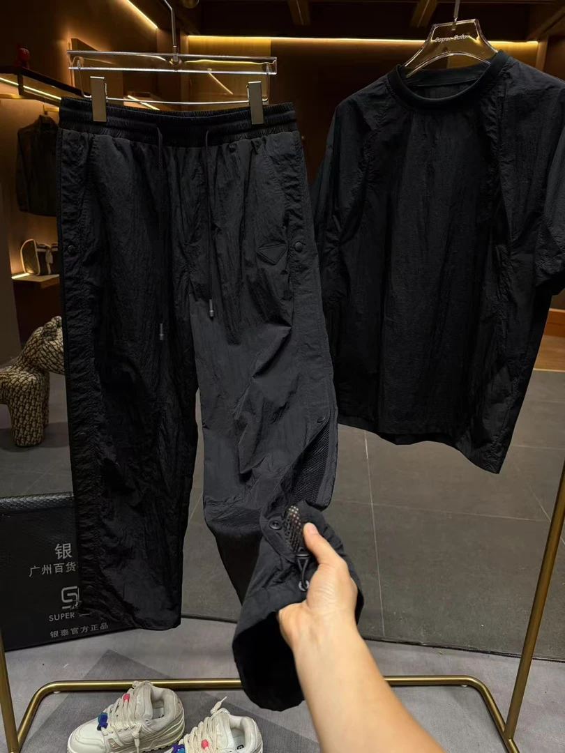 supercolor【黑武士透气卫裤】25ss//春夏新款潮流休闲排扣卫裤 6