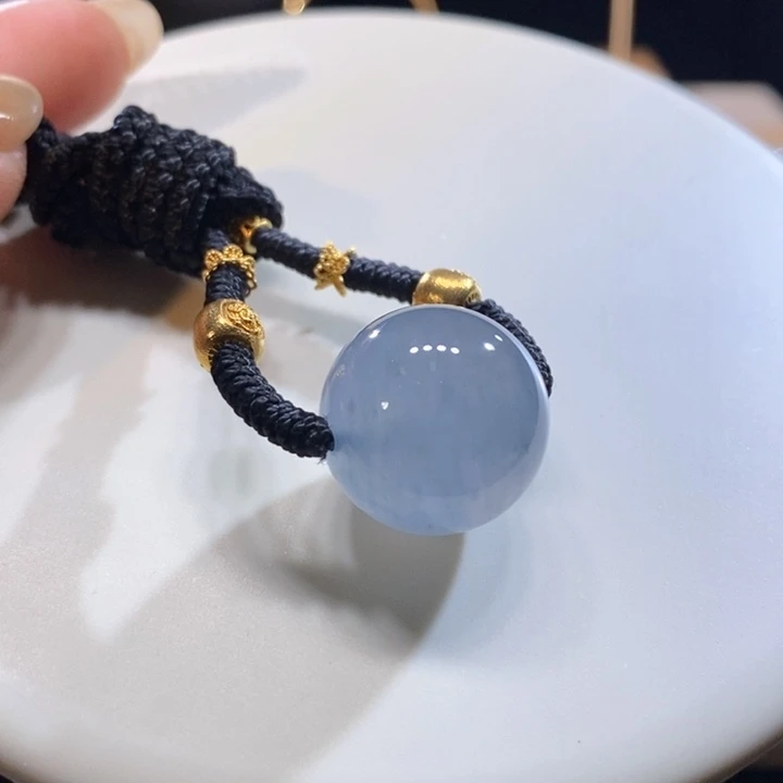 翡翠未镶嵌吊坠(不含链)翡翠高冰蓝紫珠卡18.7