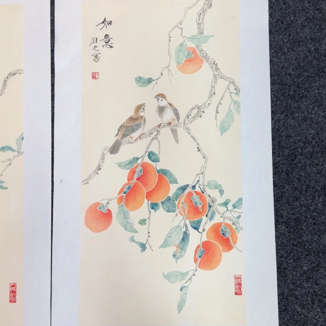 国画国画作品纯手绘山水花鸟