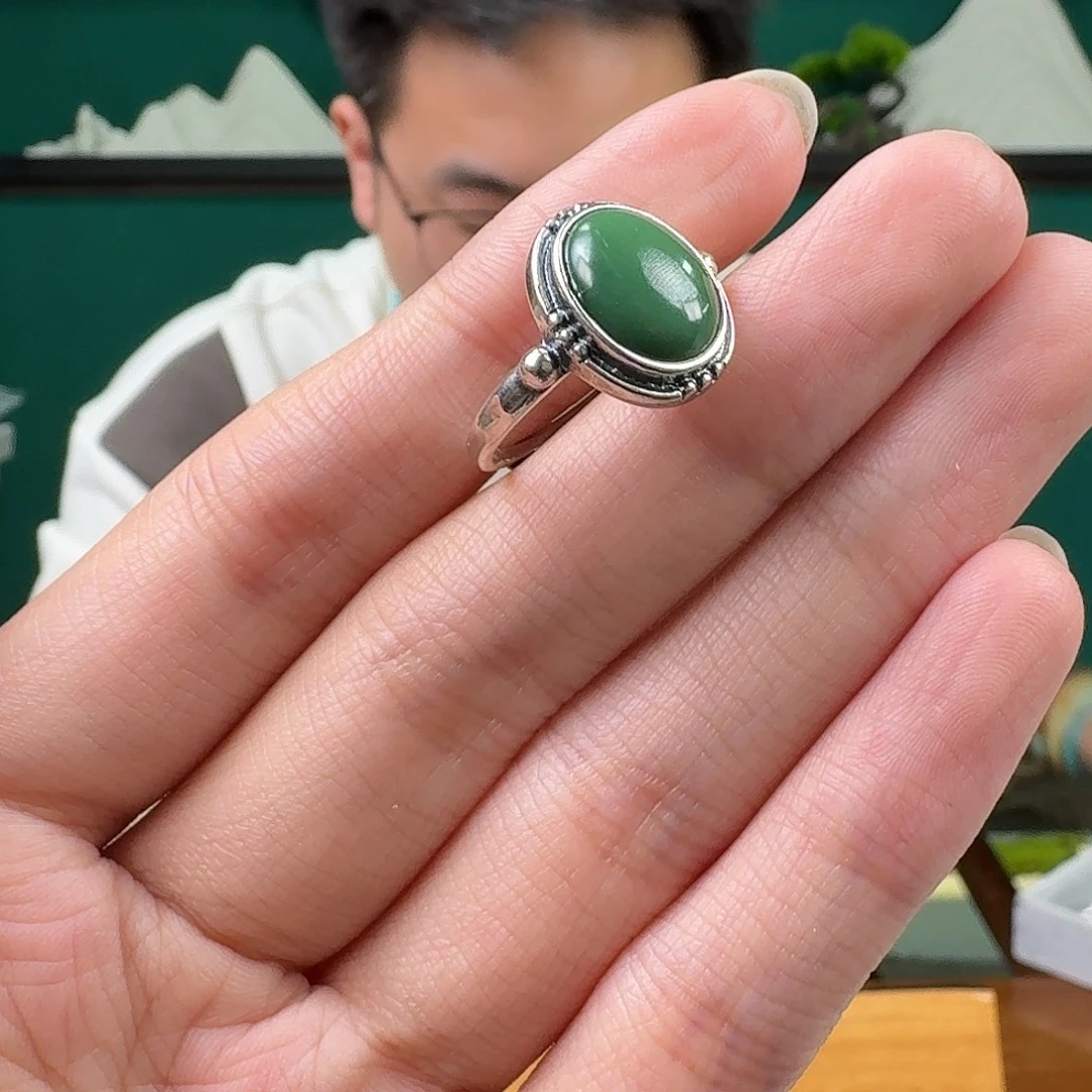 绿松石银S925镶嵌珠宝奇石9