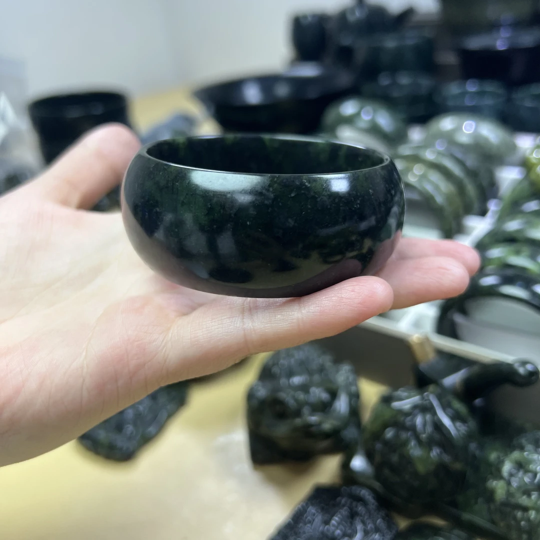 藏玉药王石轮胎手镯