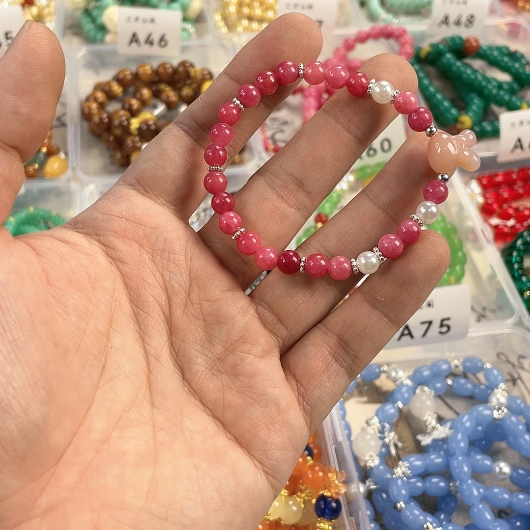 石英质玉手饰银S925镀金镶嵌