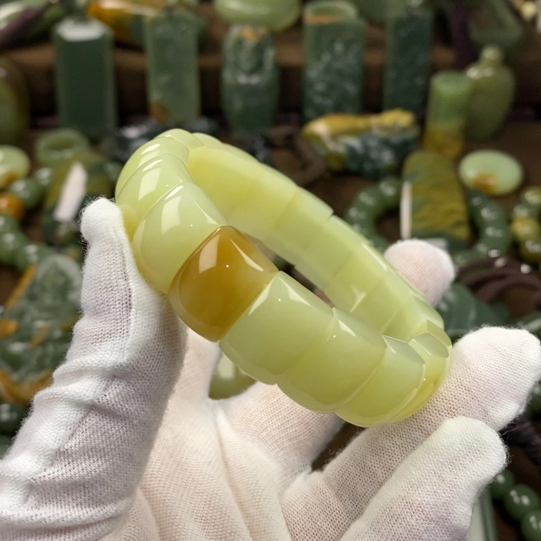 岫岩老玉（透闪石质玉）未镶嵌手链