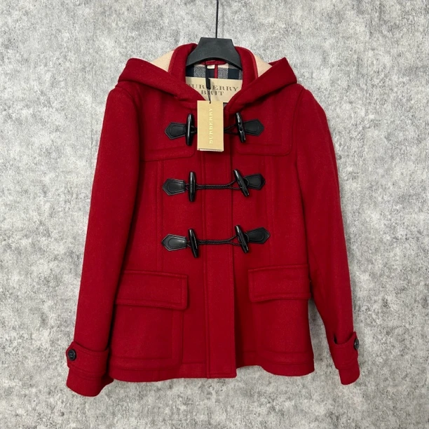 未使用 BURBERRY/博柏利 Burberry红色牛角扣外套