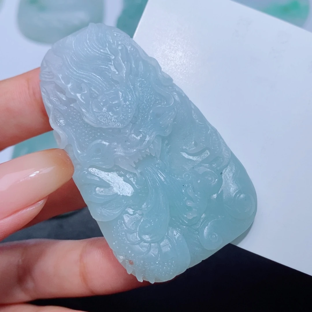 定制翡翠未镶嵌毛货翡翠挂件
