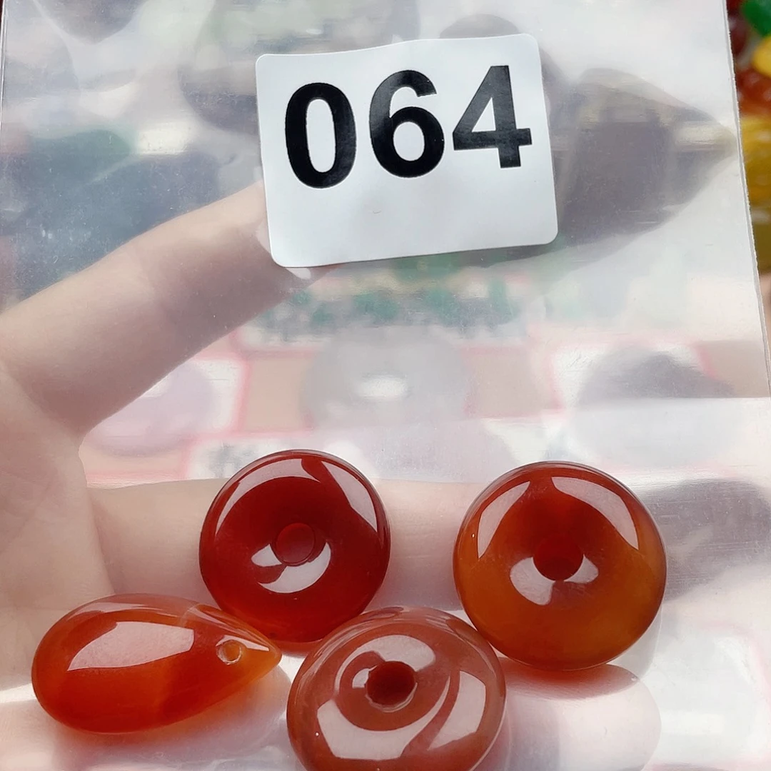 玛瑙/玉髓颈饰合金豆*～